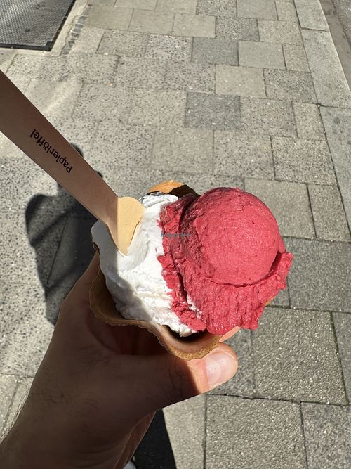 Coconut + Red Fruits  at Ballabeni Icecream in Munich