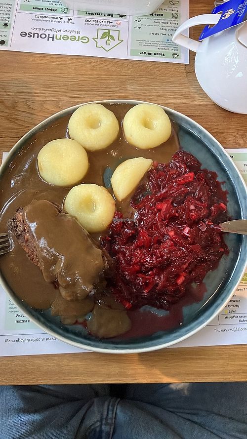 Zrazik sojowy at GreenHouse Bistro Wegańskie in Jelenia Gora