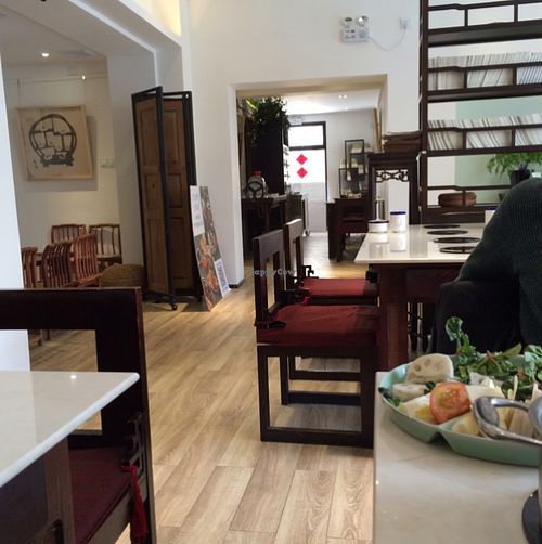 inside the restaurant - we were here early  at Gan Ye Zi Hotpot - Frankie's Kitchen in Shanghai