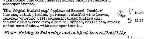 Menu - July 2022  at Rose & Potter in Redcar