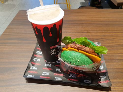 green patties for the vegan burgers at Burgertory in Box Hill
