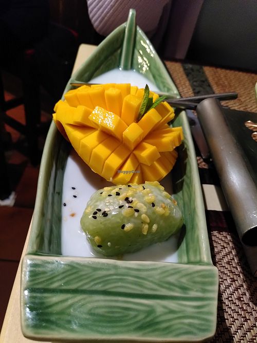 Dessert: Klebreis mit Mango at Pinto Thai in Darmstadt