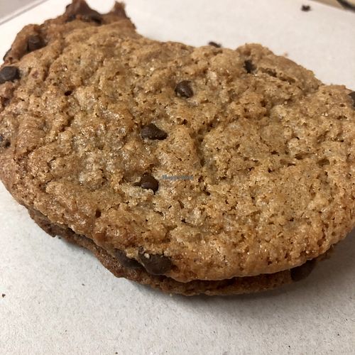 Chocolate Chip Cookie Sandwich  at Erin McKenna's Bakery in Los Angeles