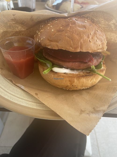 Vegan amaze burger   at Mezzino Snack Bar in Dubrovnik