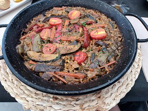 Paella vegan at Restaurant La Patum tapes & més in Vilanova I La Geltru