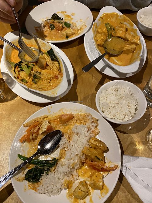 Gang Pak and Panang curry  at Pongsri Thai Restaurant in New York City