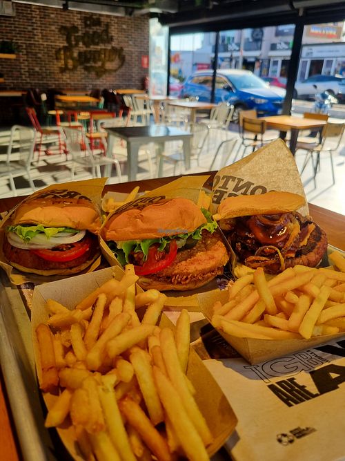 BBQ, VChicken and regular.  at The Good Burger in Ibiza