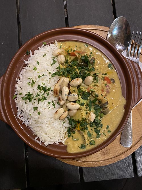 Thai curry  at Carob Restaurant in Amman