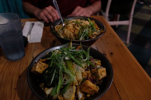 Red Thai Curry Stir Fry with Brown Rice at The Cafe in Key West