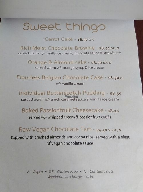 menu at Bamboo Buddha in Holgate