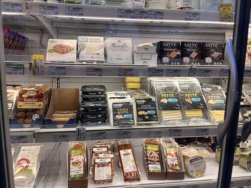 Lots of vegan cold case items!  at Il Trifoglio in Lucca