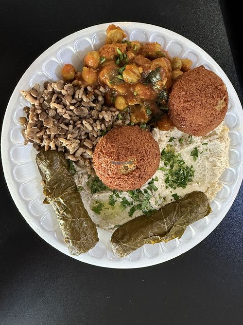 Vegan platter   at Falafel Cafe in Cleveland