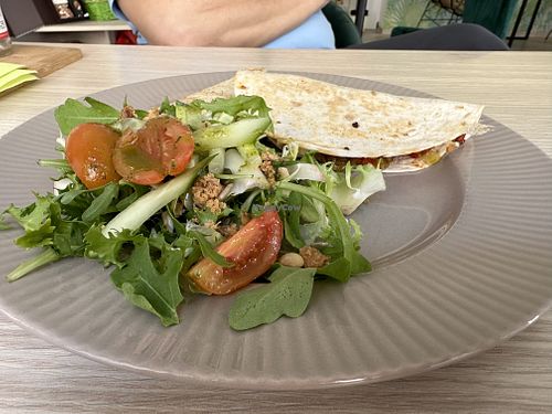 Vegan “chicken” tacos  at Natural Market in Kaunas
