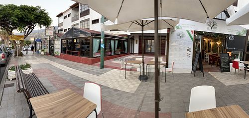 Outside tables   at Humus Vegan Tenerife in Tenerife