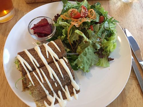 vegan samosas  at Raw8 Cafe in Osaka
