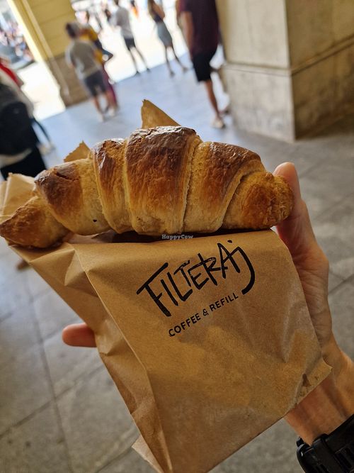 Filled croissant coco at Filteraj Specialty Coffee & Shop in Zagreb