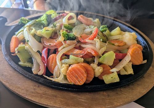 Veggie fajitas at Beny's in Pagosa Springs