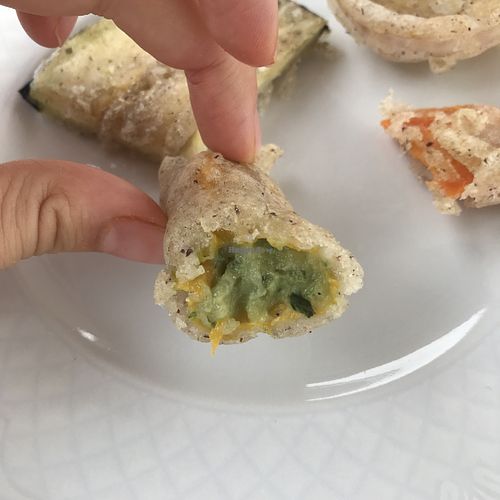 Friggitello with pesto   at Agrolago in Trevignano Romano