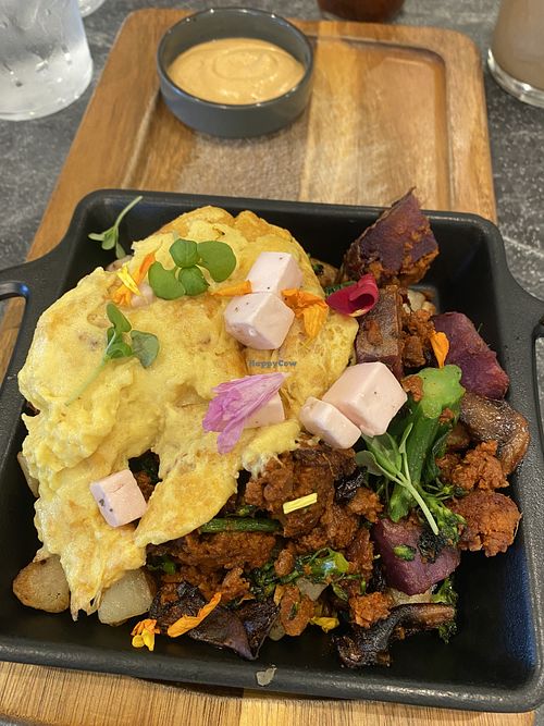 vegan hash with aioli on the side 🤤  at The Cottage in Encinitas