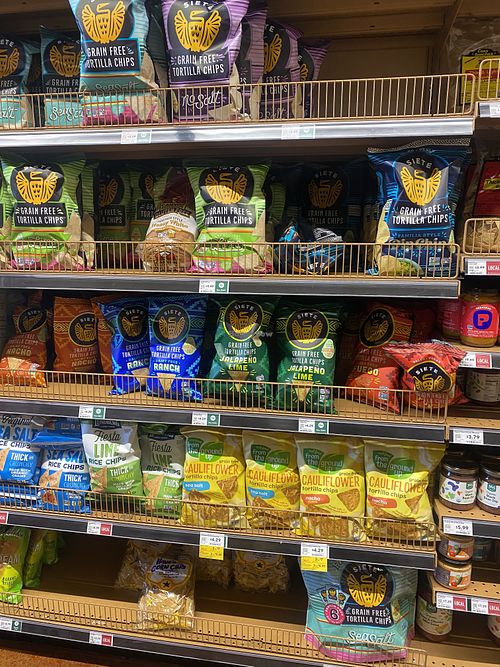 Vegan Friendly Chip/Snack Section (Siete Brand)  at Whole Foods Market in San Mateo