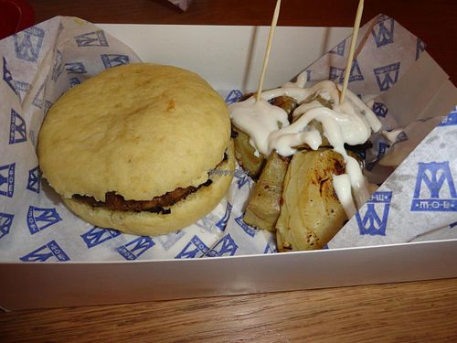 MOB burger with grilled artichokes at M.O.B. - Cite de la Mode in Paris