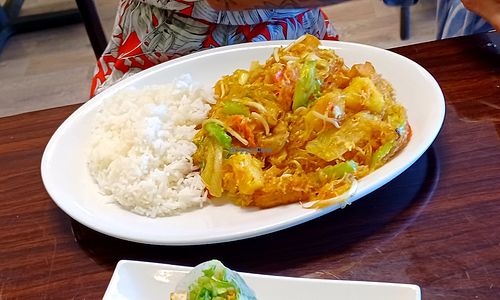 Singapore noodles with jasmine rice at Simply Thai in Fort Collins