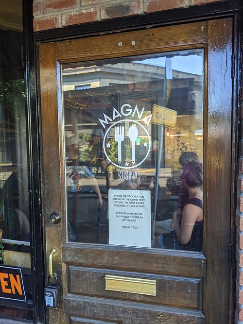 Entrance at Magna Kusina in Portland