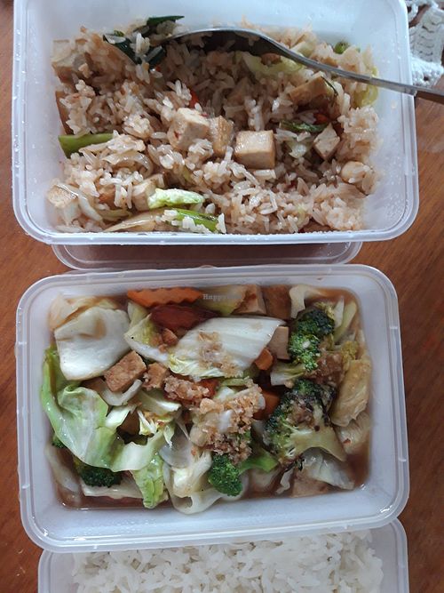 Take away - tofu and vegetables and fried rice at Thaibaan in Rovaniemi