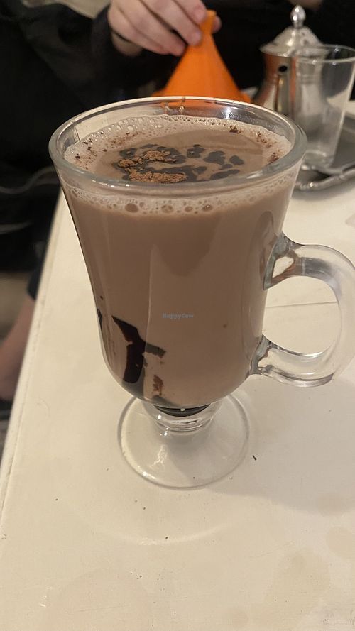 Delicious almond hot chocolate!   at World Storytelling Cafe in Marrakech