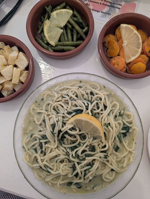 Tapas and pasta at World Storytelling Cafe in Marrakech