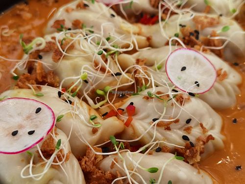 Vegan dumplings for 15 euros at Restaurant MoMo Punavuori in Helsinki
