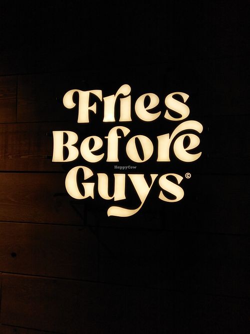 Fun signs they have free postcards & you can buy merch too. at Frittenwerk - Hbf Mainz in Mainz