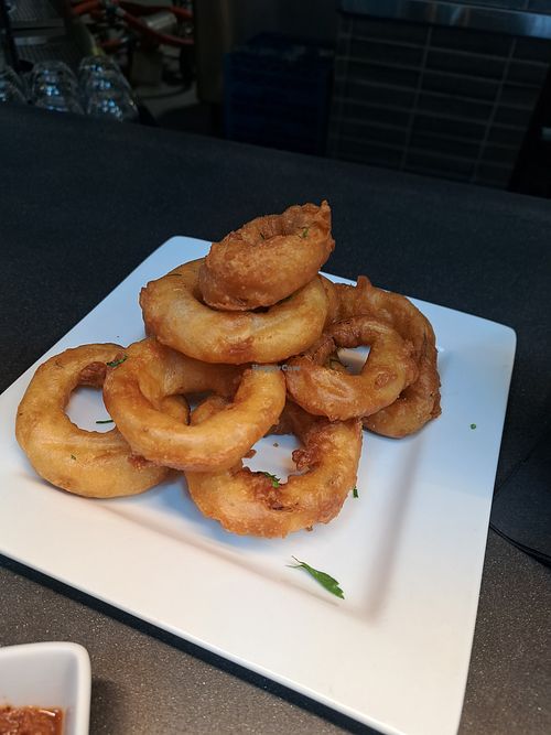 Onion rings at Hana Koa Brewing Co in Honolulu