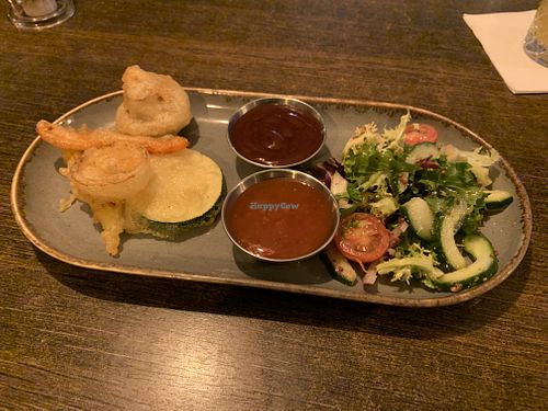 Vegan tempura  at Duncans Bar & Bistro in Irvine