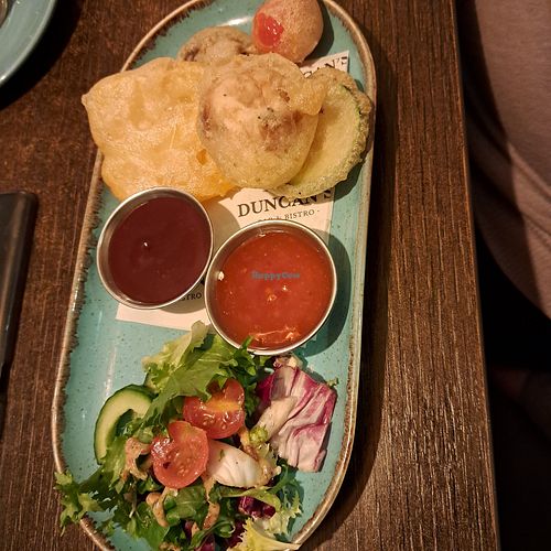 Vegan crispy tempura at Duncans Bar & Bistro in Irvine