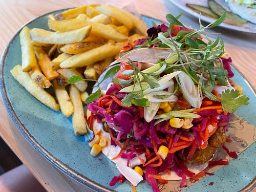 Cauliflower tacos at The Sharksfin in Mevagissey