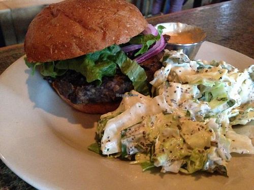 black bean burger at Radial Cafe in Atlanta