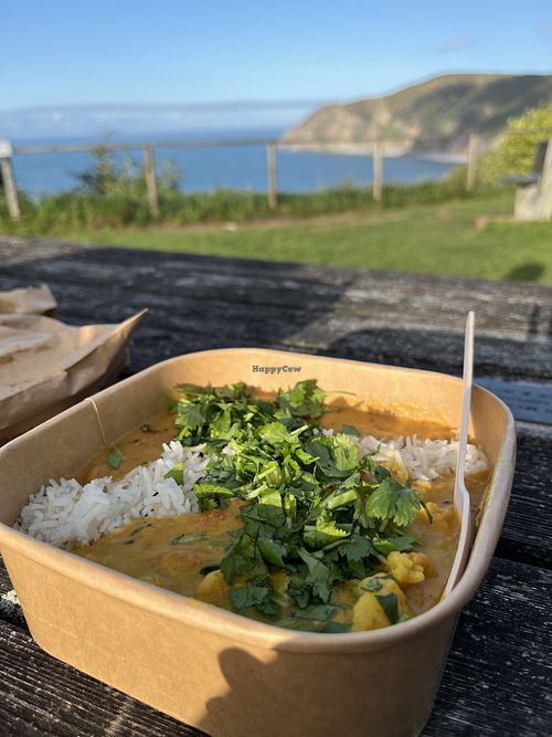 Table with a view just a short distance away  at The Spicy Mare in Lynton
