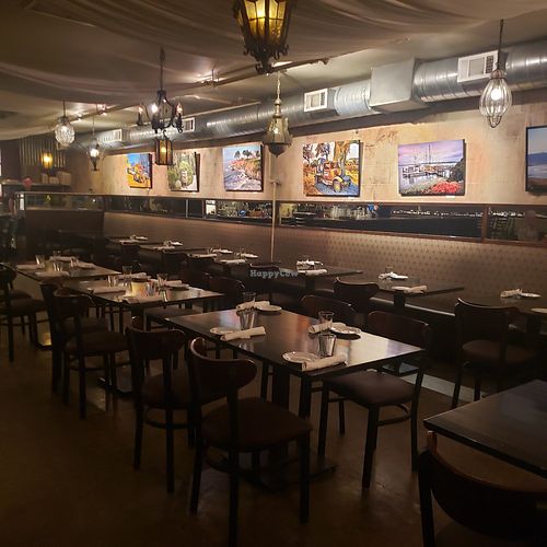 Beautiful inside seating at Los Olivos Wine Merchant Cafe in Los Olivos