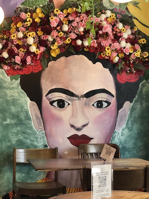 Wall art  at Epilogue Books Chocolate Brews in Chapel Hill