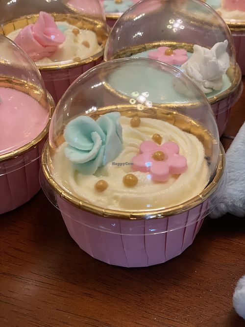 Gender reveal cupcakes at Tricia's Office in Athens