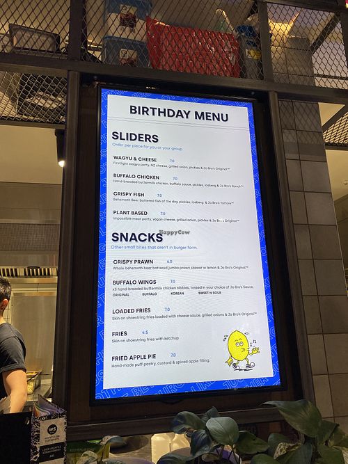 Birthday Special Menu   at Jo Bros Burgers in Auckland