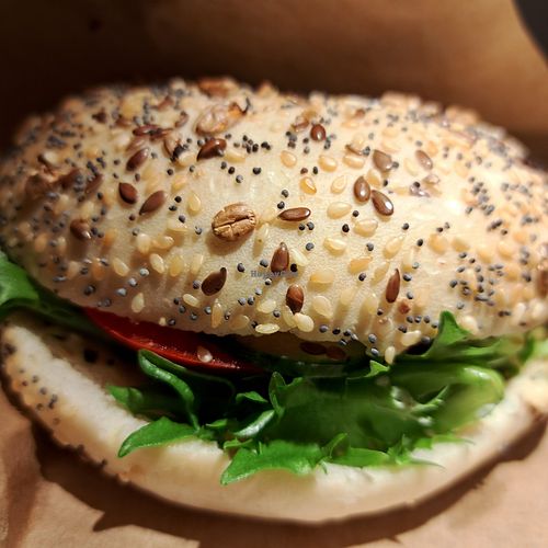 Vegan bagel at Brauðgerðarhús Akureyrar in Akureyri