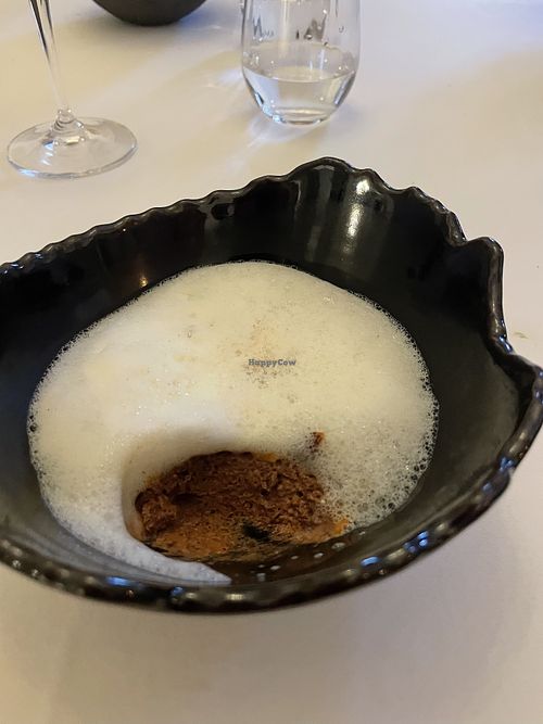 This was the best course- a chocolate mousse that was tasty. With more foam.  at La Table de Montaigne in Bordeaux
