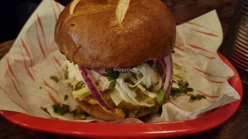 Katsu Burger (a must try) at Rabbit Food @ Meadows Tap in Edinburgh