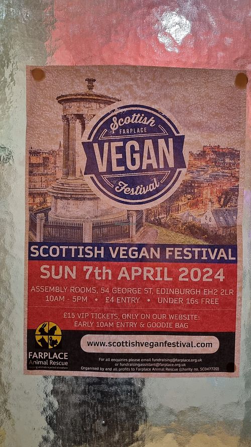Scottish Vegan Festival on 7 April 2024 at Rabbit Food @ Meadows Tap in Edinburgh