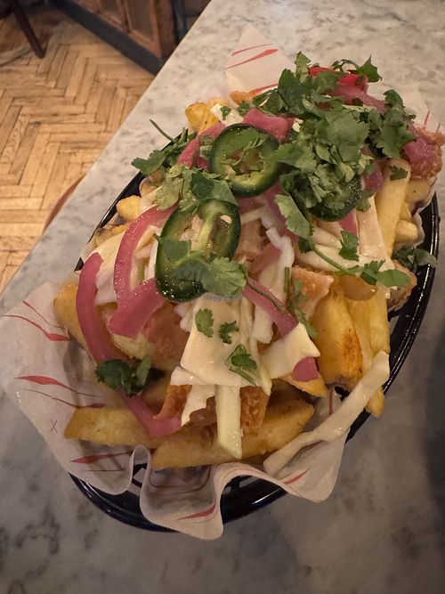 Katsu loaded fries   at Rabbit Food @ Meadows Tap in Edinburgh