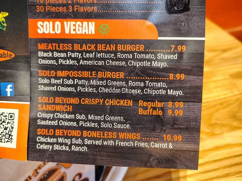  at Solo Burgers & Wings in Dallas