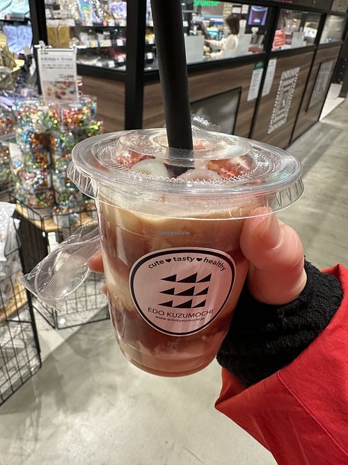 Strawberry shake😍 #Veganuary at Edo Kuzumochi in Tokyo