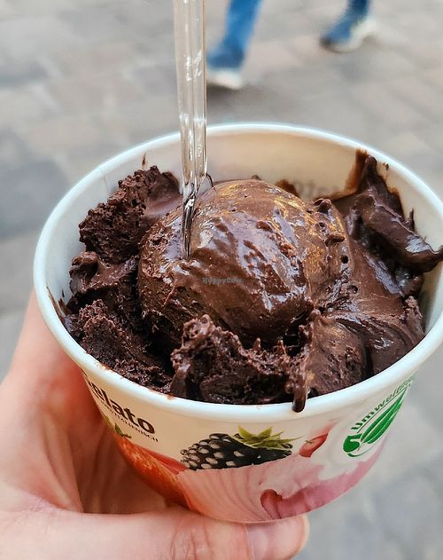 1 Kugel Zartbitter-Schokolade im Becher at Ice cream crema gelato in Baden Baden